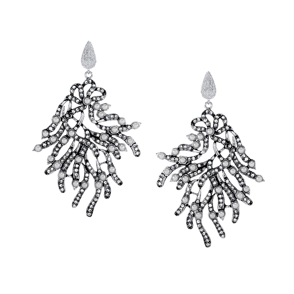 Vintage Silver Plate Vogue Earrings