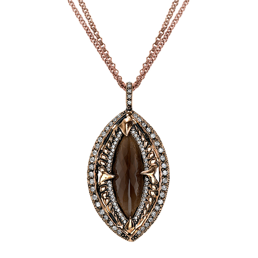 Vintage Marquis Smoky Pendant