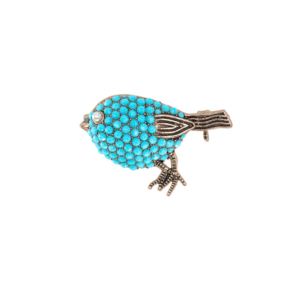 Vintage Turquoise Uccello Brooch