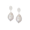 Celestial White Baroque Pearl Earrings