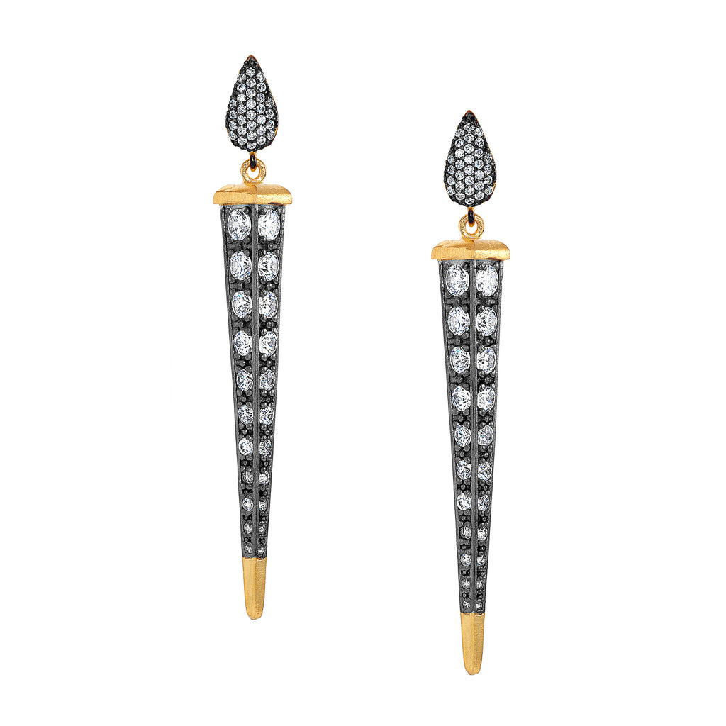 Florentine CZ Dagger Earrings as featured in InStyle Magazine