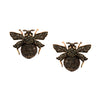 Vintage Black Diamond Bumble Bee Stud Earrings (Clip on option)