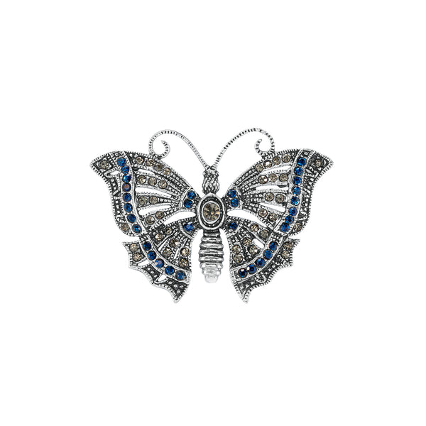 Vintage Silver Plate Butterfly Brooch