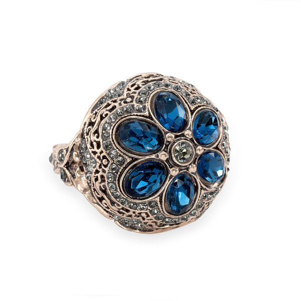 Vintage Sapphire Floral Bud Ring